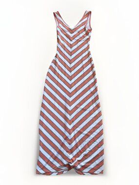 Y2K Dynamite Chevron Stripe Sleeveless Maxi Dress Wom Sz XS Zig Zag Summer Beach